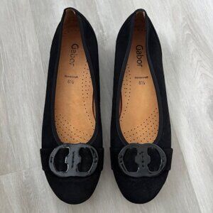 Gabor Women's Black Loafers with Buckle